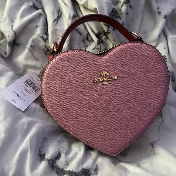 Coach Handbags - Coach Pink Heart-Shaped Bag